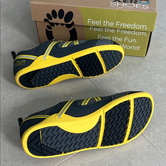 Xero Shoes Men's Athletic Shoes - Black and Yellow - Picture 3 of 3